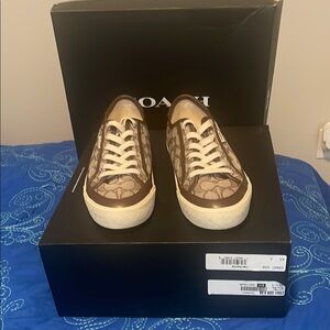 Coach Brown and Cream Sneakers